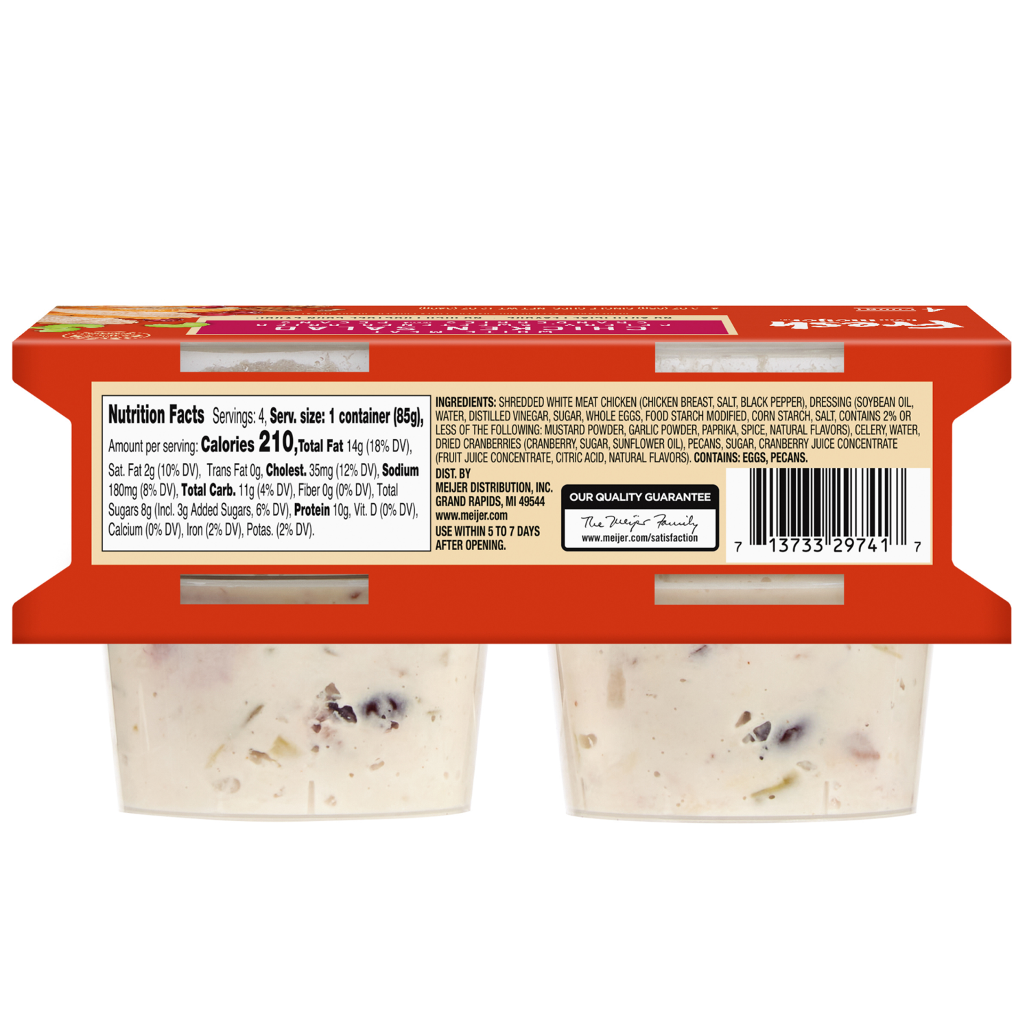 slide 2 of 3, Fresh from Meijer White Meat Chicken Salad with Cranberries and Pecans, 12 oz., 12 oz