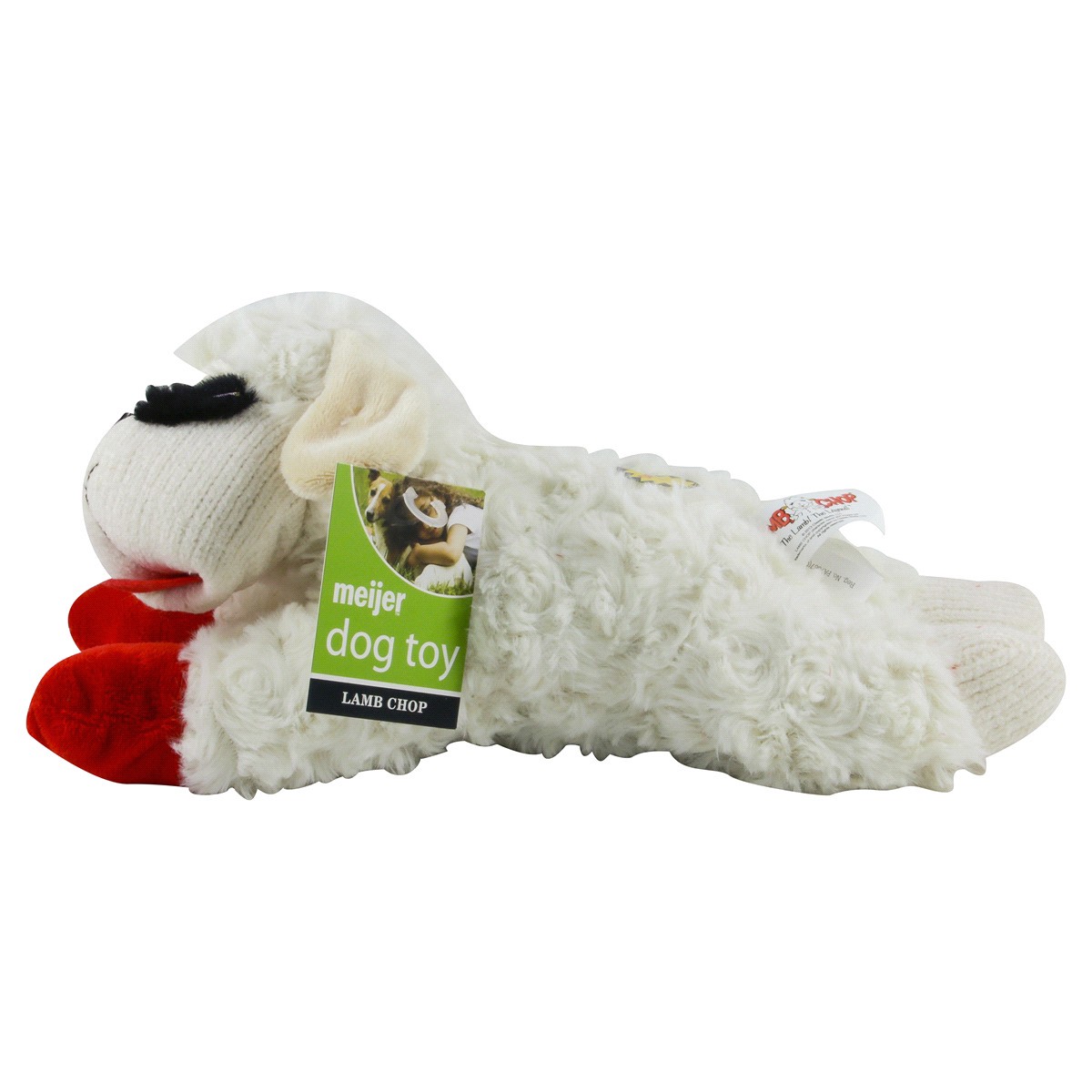 slide 4 of 4, Meijer Lamb Chop Dog Toy with Squeaker, 1 ct