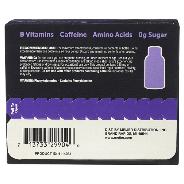 slide 2 of 9, Meijer Energy Support Shots Extra Strength Grape - 6 ct, 6 ct