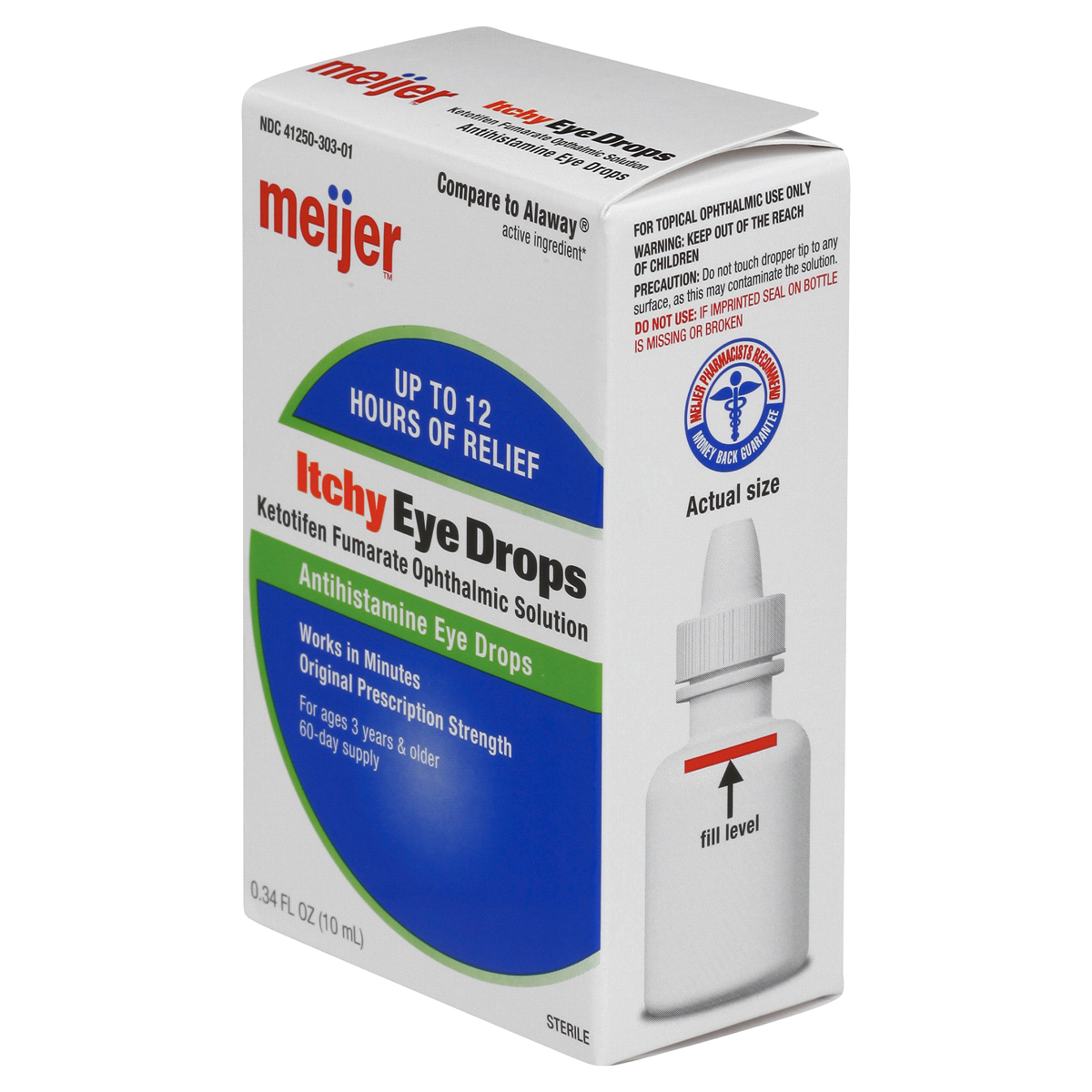 slide 4 of 7, Meijer Itchy Eye Drops, 0.34 oz