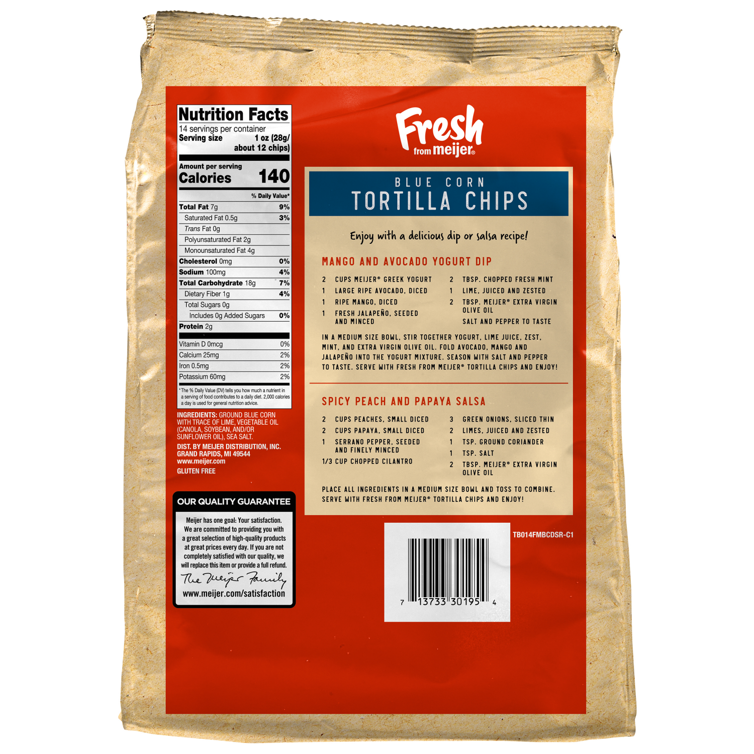 slide 2 of 2, Fresh from Meijer Blue Corn Tortilla Chips, 14 oz, 14 oz