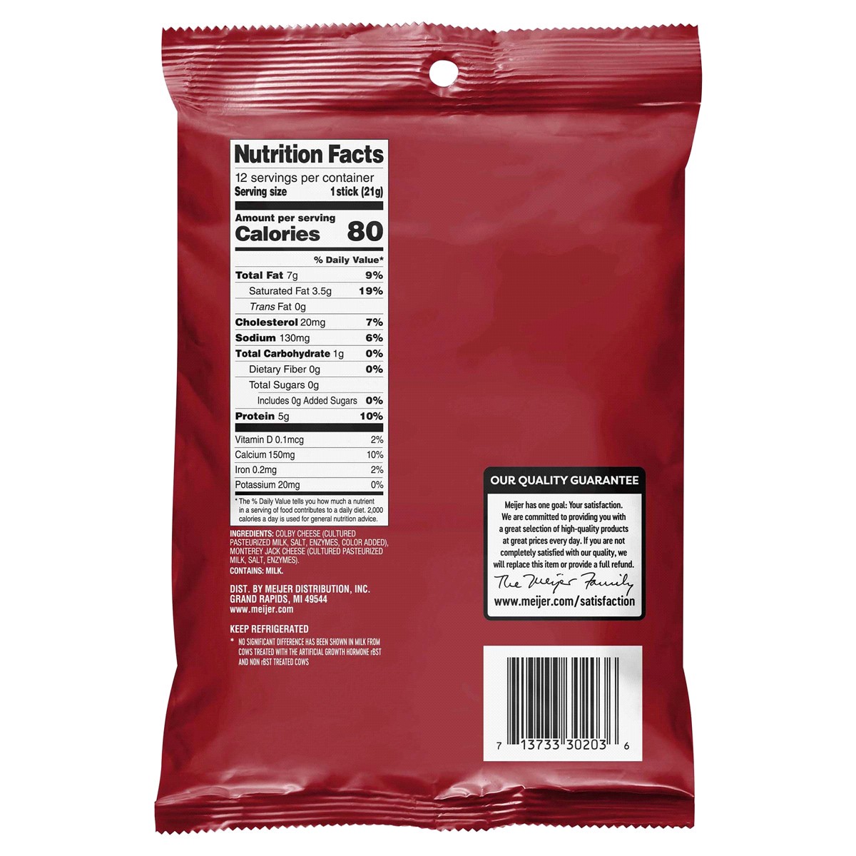 slide 2 of 2, Meijer Colby Jack Cheese Sticks, 9 oz