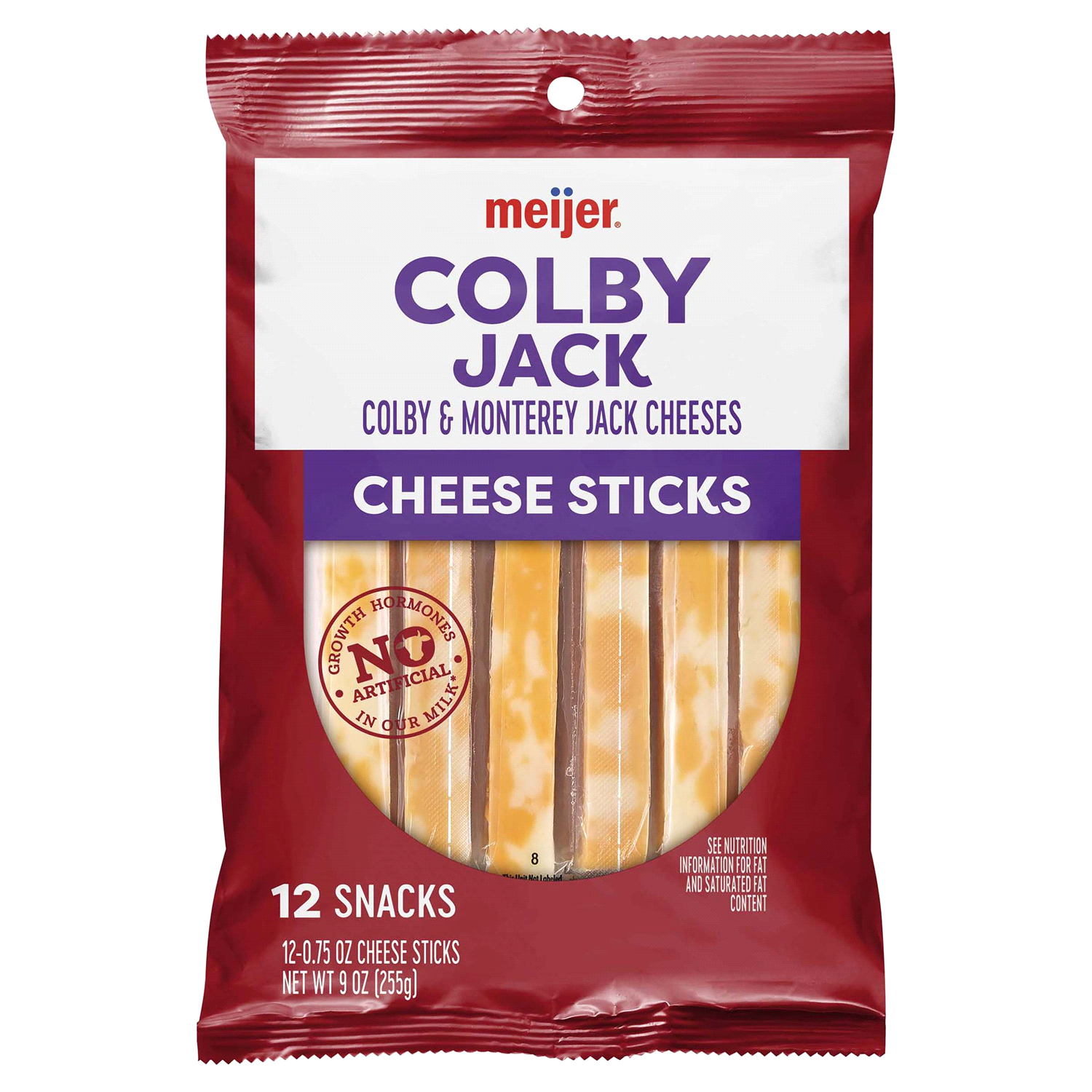 slide 1 of 2, Meijer Colby Jack Cheese Sticks, 9 oz