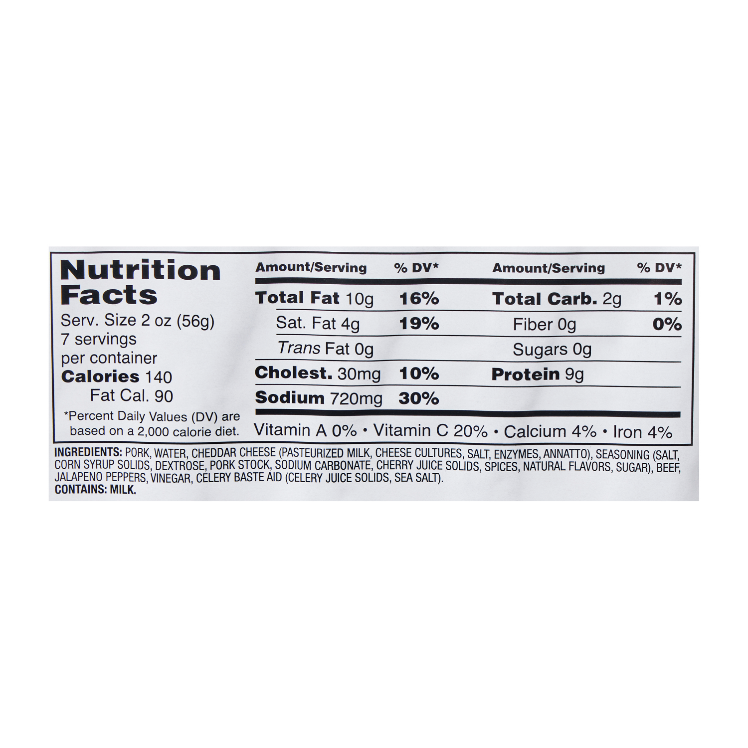 slide 2 of 2, FREDERIKS BY MEIJER Frederik's by Meijer Smoked Jalapeno Cheddar Sausage, 14 oz, 14 oz