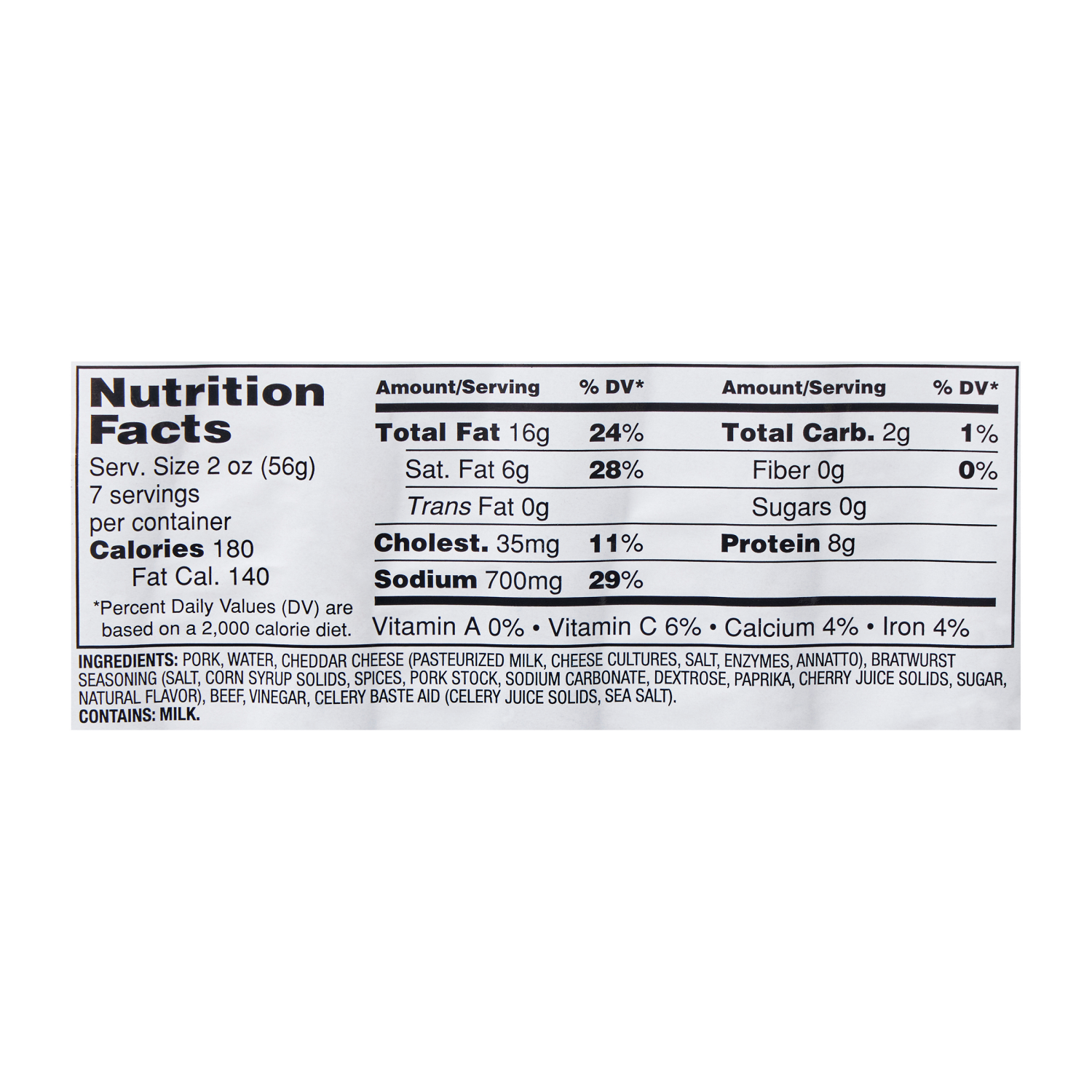 slide 2 of 2, FREDERIKS BY MEIJER Frederik's by Meijer Smoked Cheddar Bratwurst, 14 oz, 14 oz