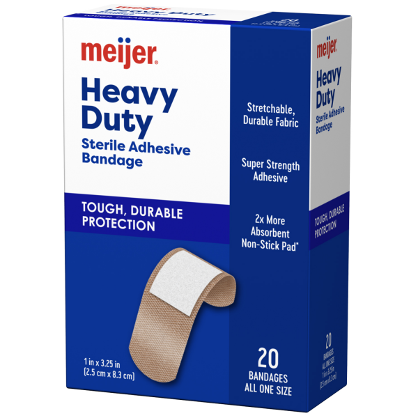 slide 17 of 21, Meijer Extreme Hold Adhesive Bandages, 20 ct