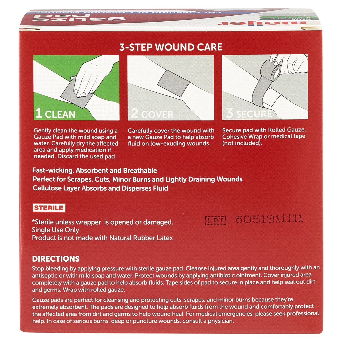 slide 2 of 3, Meijer Sterile Gauze Pad 3"x3", 25 ct