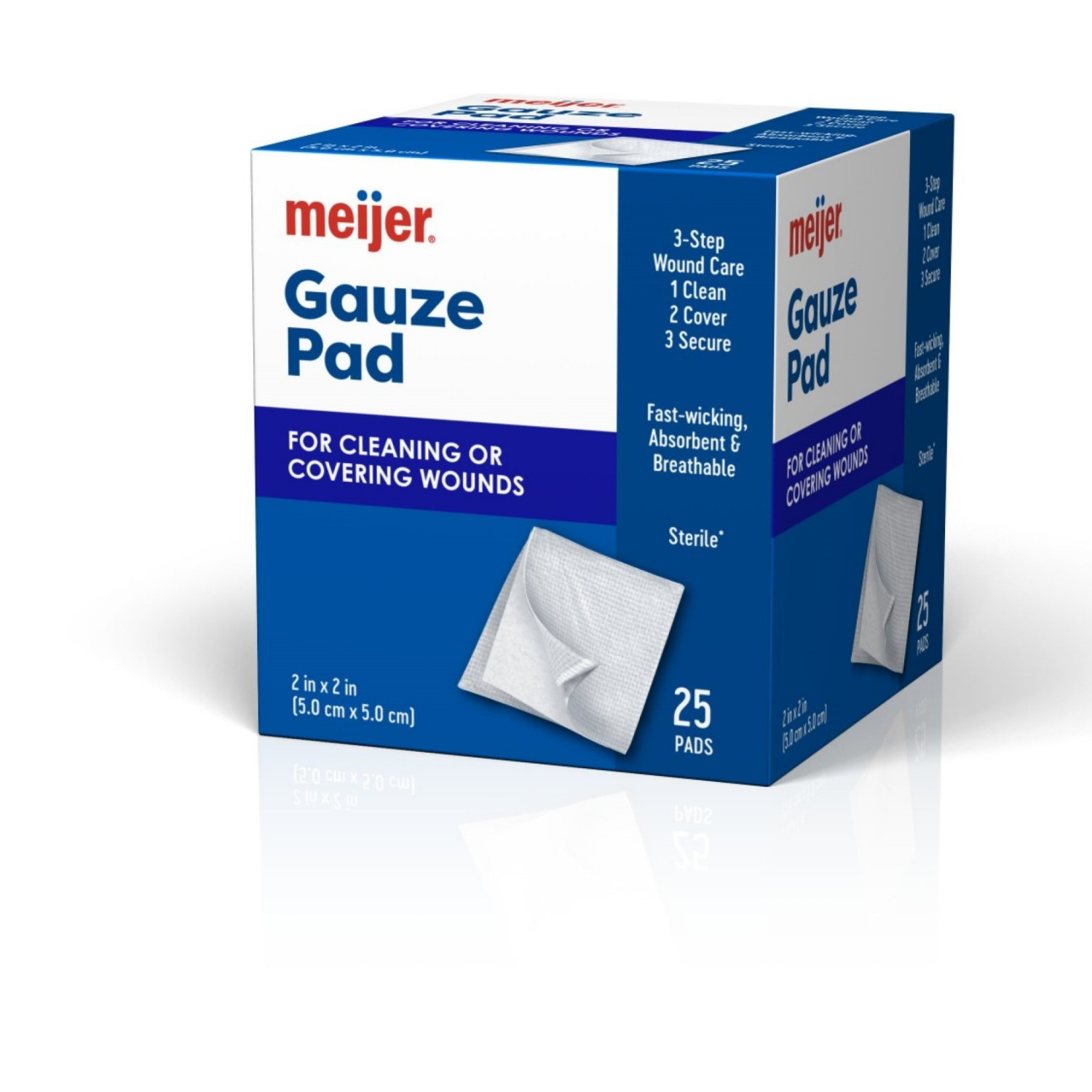 slide 2 of 4, Meijer Gauze Pads, 25 ct