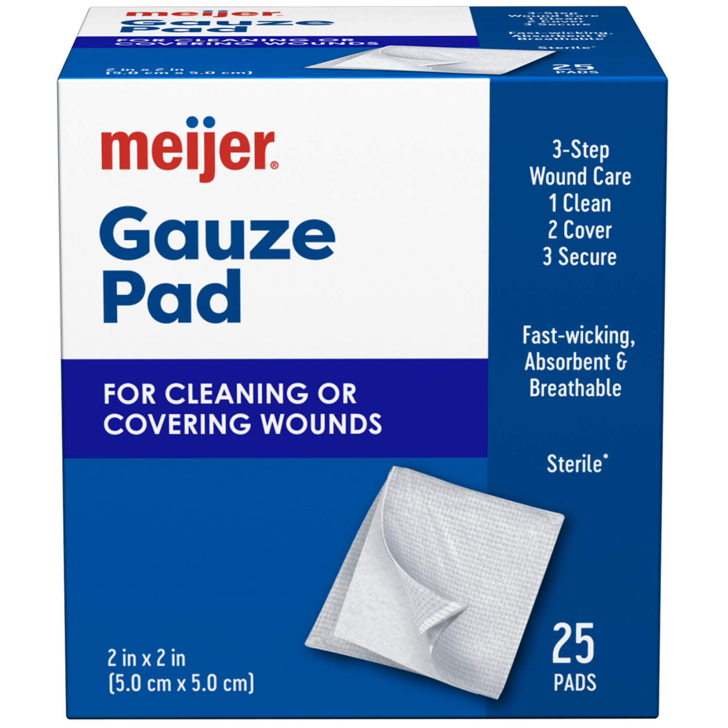 slide 1 of 4, Meijer Gauze Pads, 25 ct