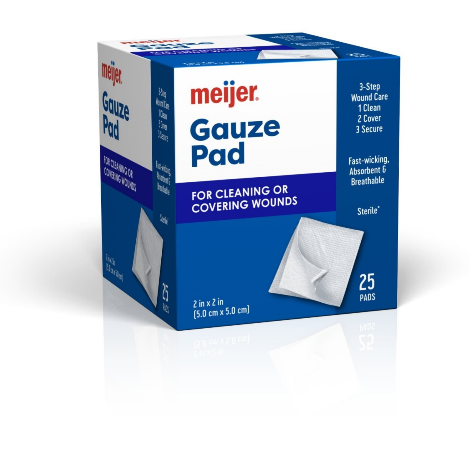 slide 3 of 4, Meijer Gauze Pads, 25 ct