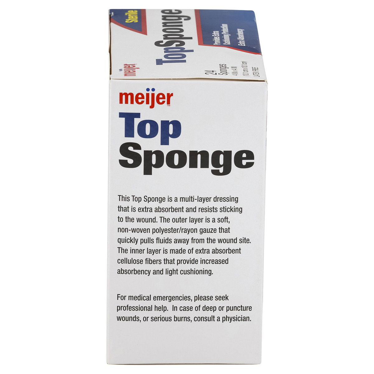 slide 4 of 4, Meijer Sterile Top Sponge, 24 ct
