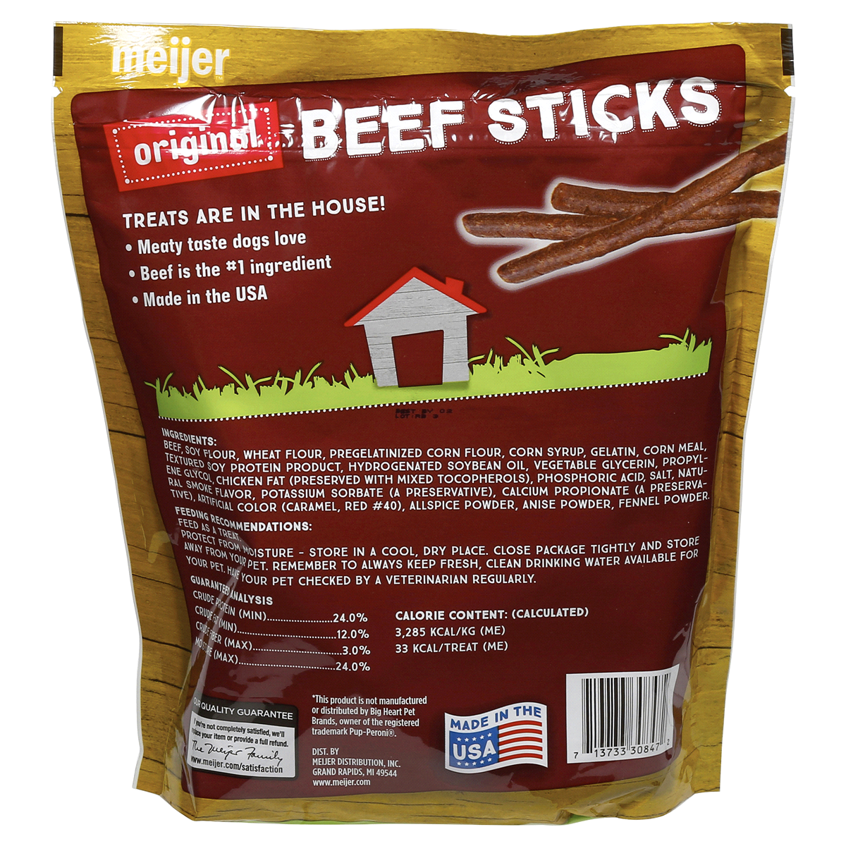 slide 2 of 2, Meijer Beef Sticks Dog Treats, Original, 25 oz