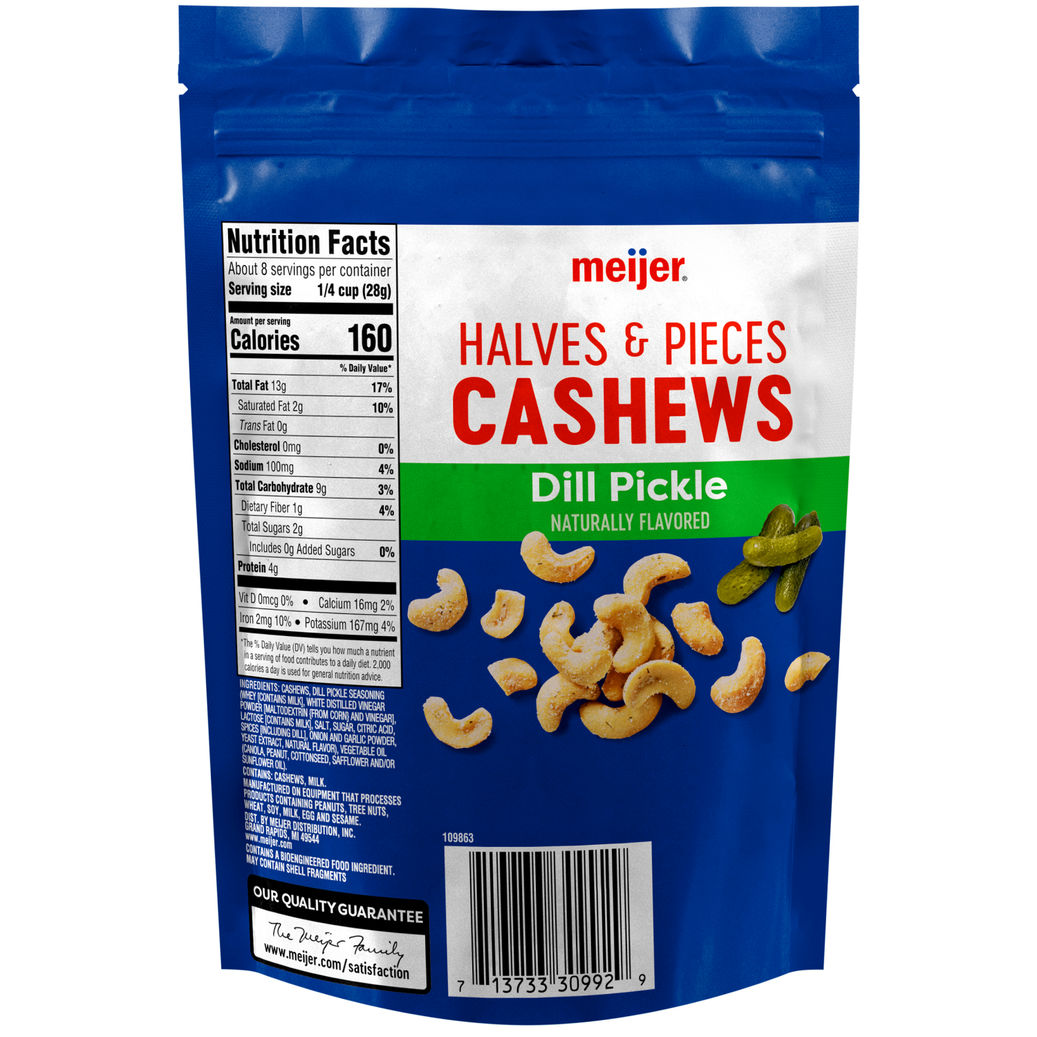 slide 2 of 2, Meijer Dill Pickle Cashews, 8.25 oz
