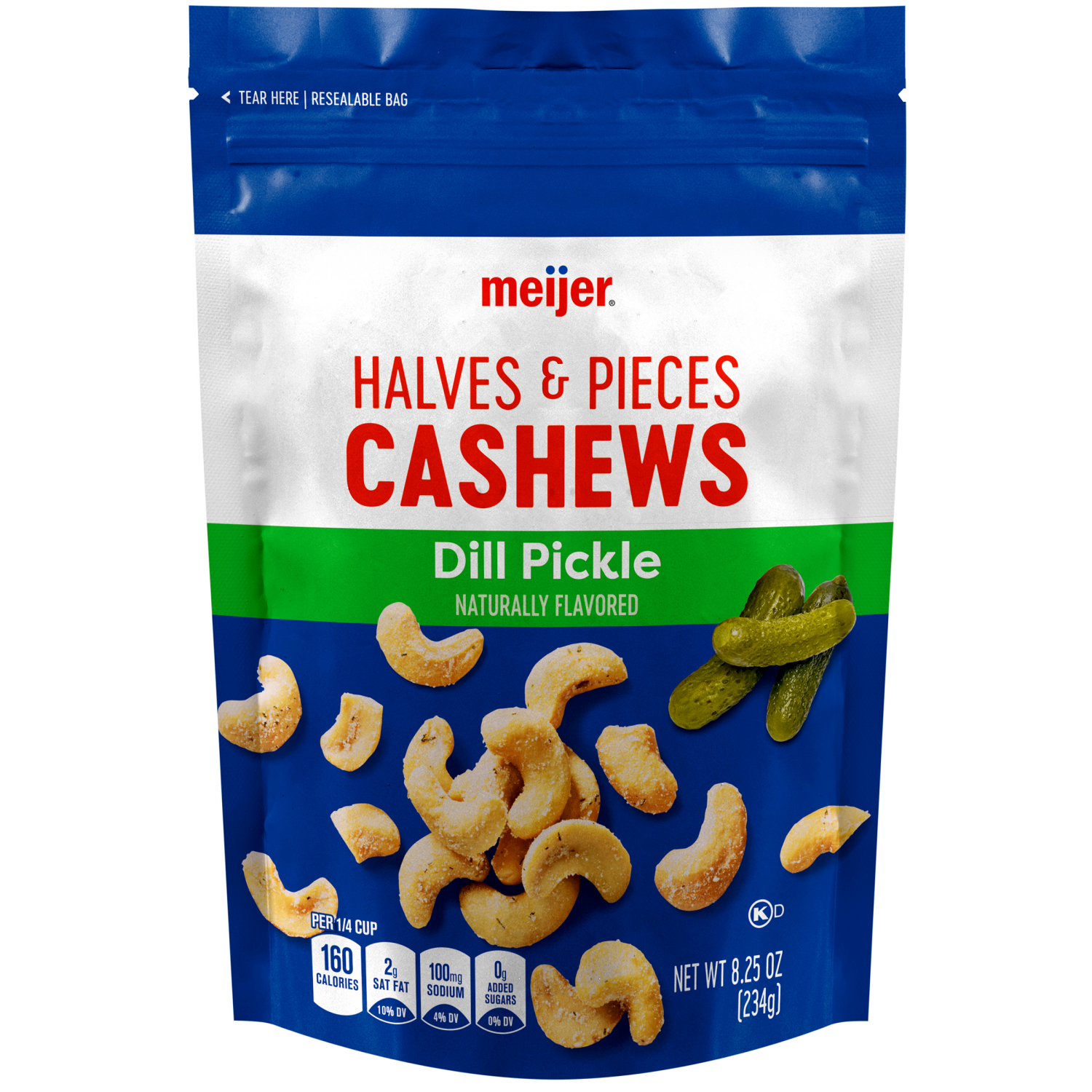 slide 1 of 2, Meijer Dill Pickle Cashews, 8.25 oz