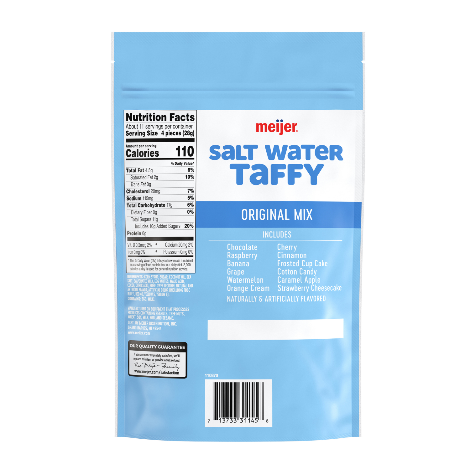 slide 2 of 2, MEIJER ORIGINAL SALTWATER TAFFY 10.5 OZ, 10.5 oz