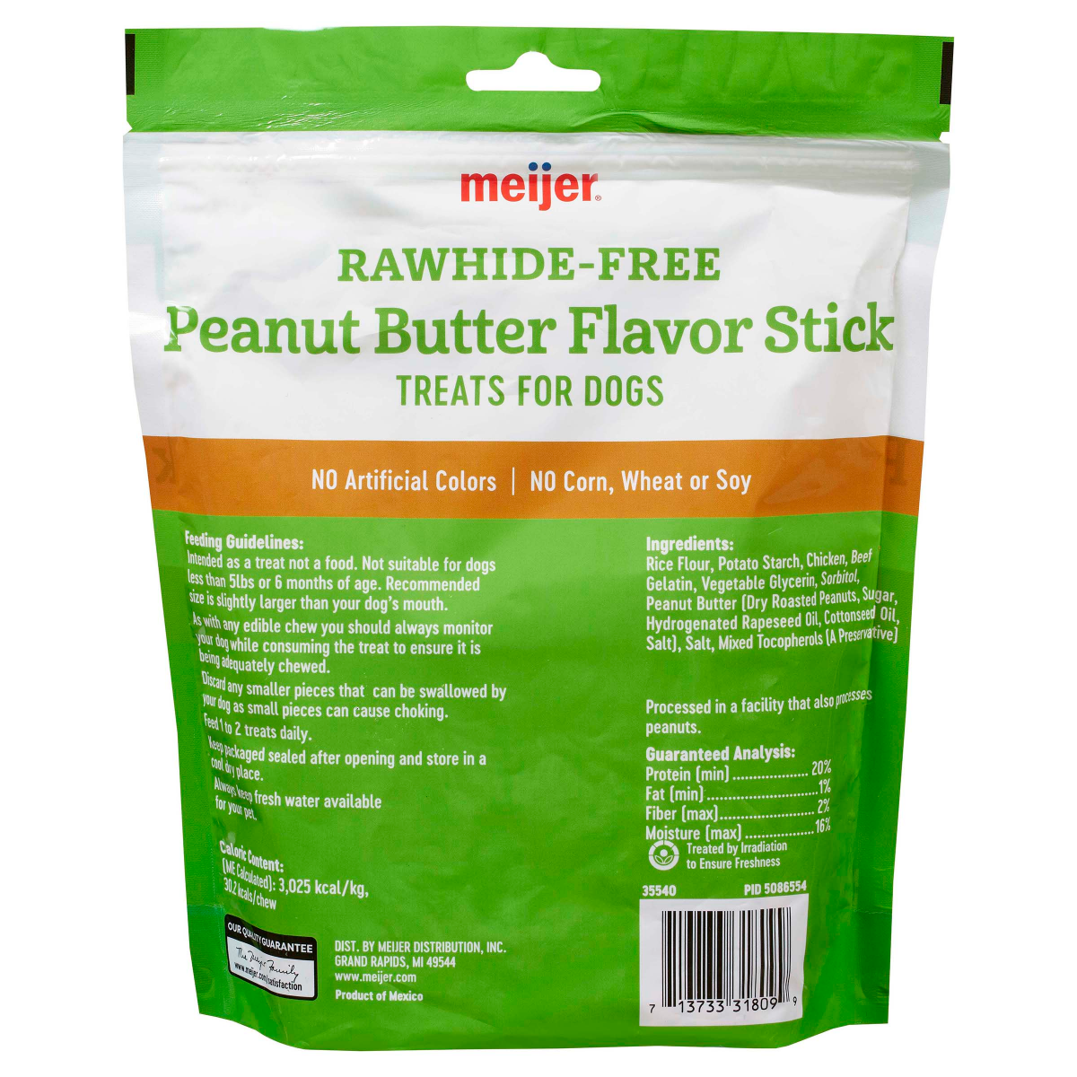 slide 2 of 3, Meijer Rawhide Free Peanut Butter Flavor Chew Stick - 40 Count, 40 ct