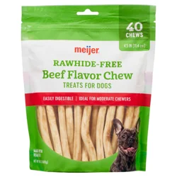 Meijer Rawhide Free Beef Flavor Chew Stick - 40 Count