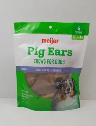 Meijer 3.5" Pig Ears Dog Chews, 4 Ct