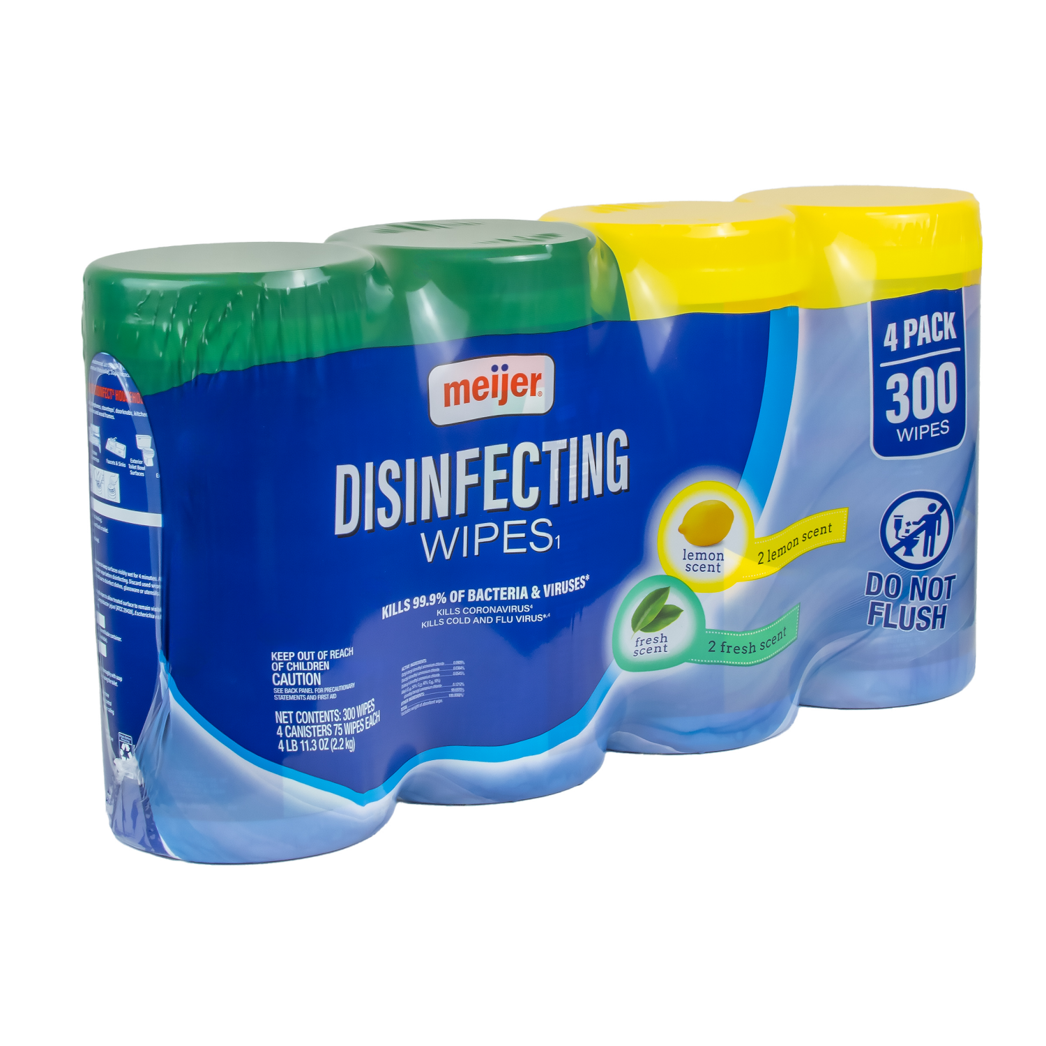 slide 4 of 5, Meijer Disinfecting Wipes, 4 ct, 75 ct
