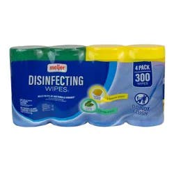 Meijer Disinfecting Wipes, Lemon And Fresh Scent, 4 Pk, 75 Ct Each
