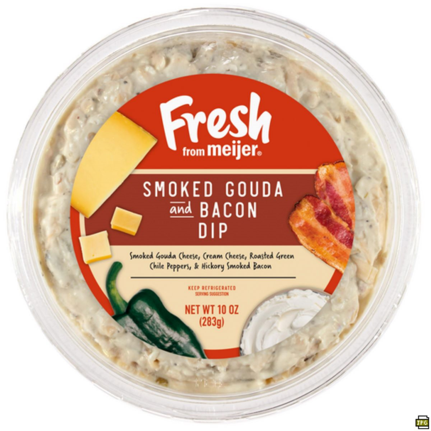 slide 1 of 5, Fresh from Meijer Smoked Gouda and Bacon Dip, 10 oz