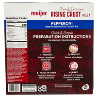 slide 28 of 29, Meijer Rising Crust Pepperoni Pizza, 28.3 oz