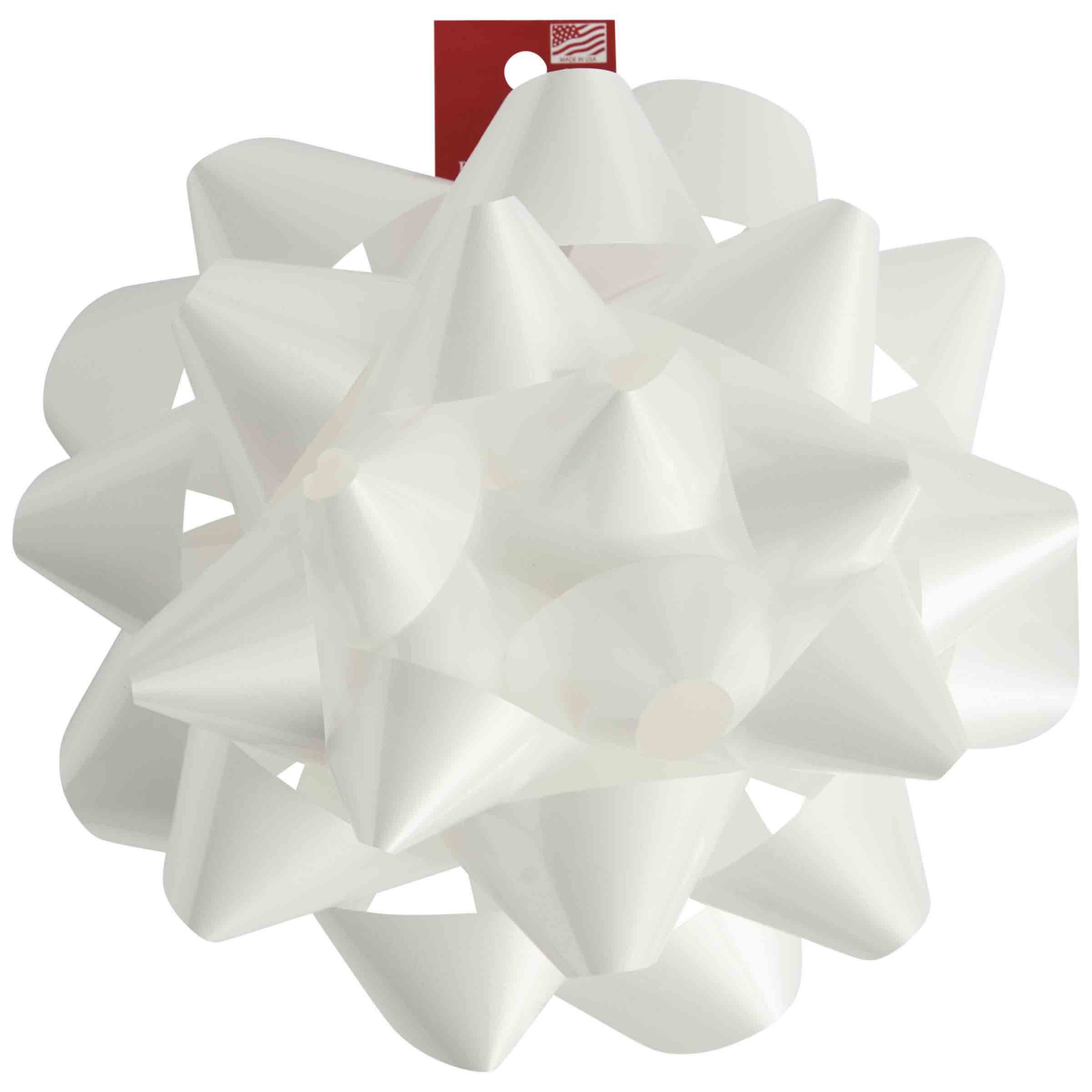 slide 1 of 1, December Home Giant Gift Bow, White Lacquer, 8.5 in