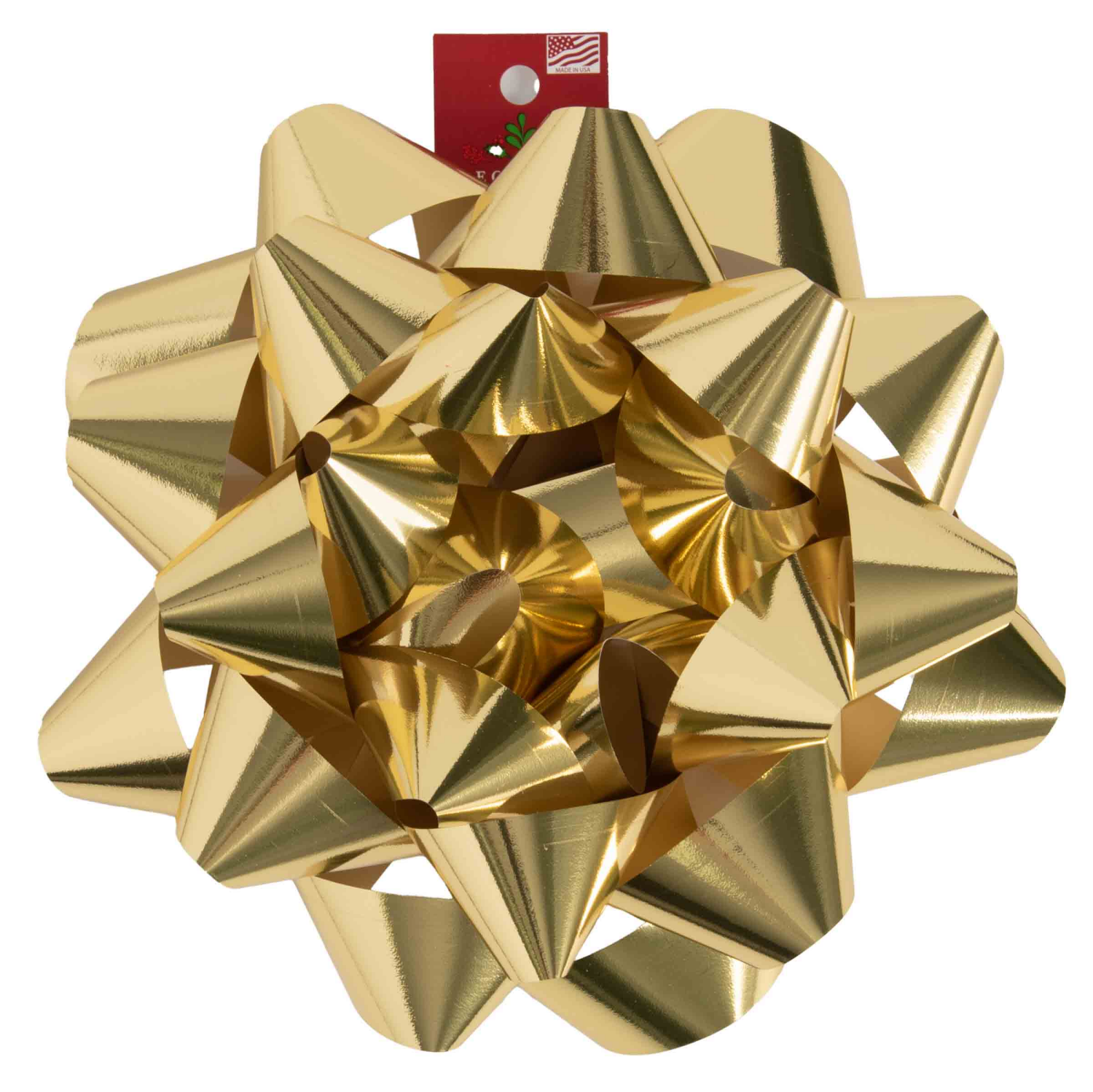 slide 1 of 1, December Home Giant Gift Bow, Gold Metallic, 8.5 in