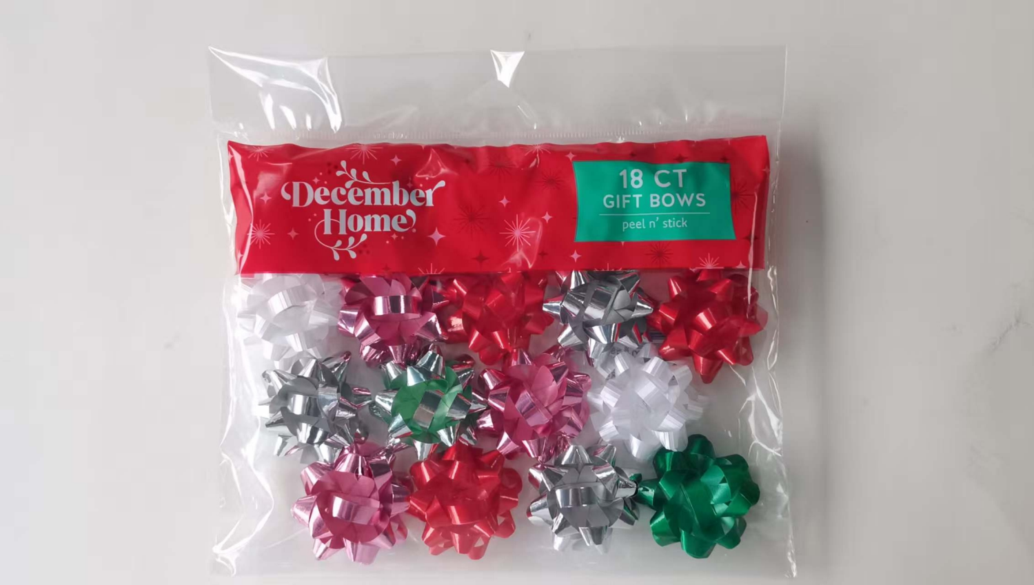 slide 1 of 1, December Home Tiny Gift Bows, Brights, 18 ct
