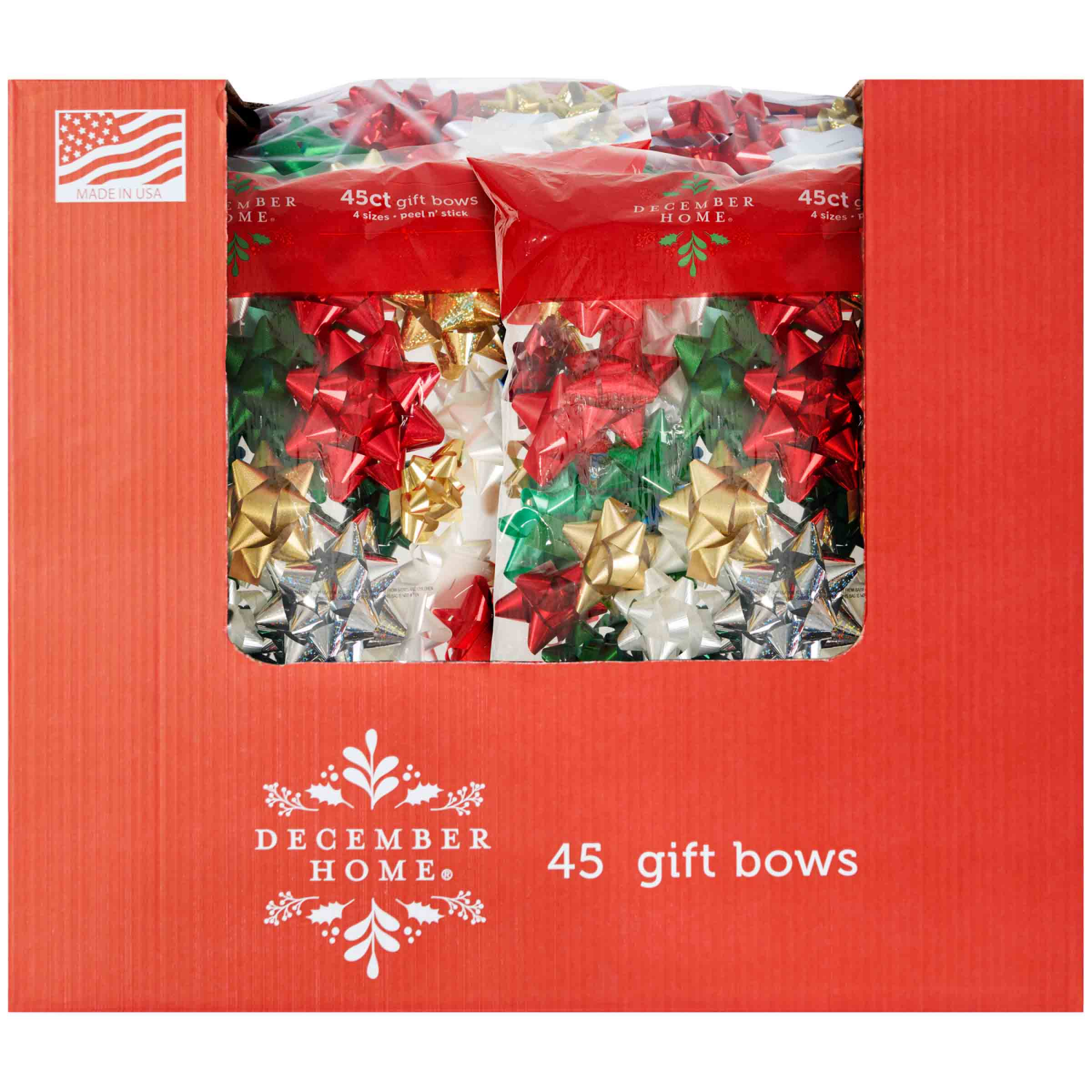 slide 1 of 1, December Home 45ct Bow Bag, Traditional, 45 ct