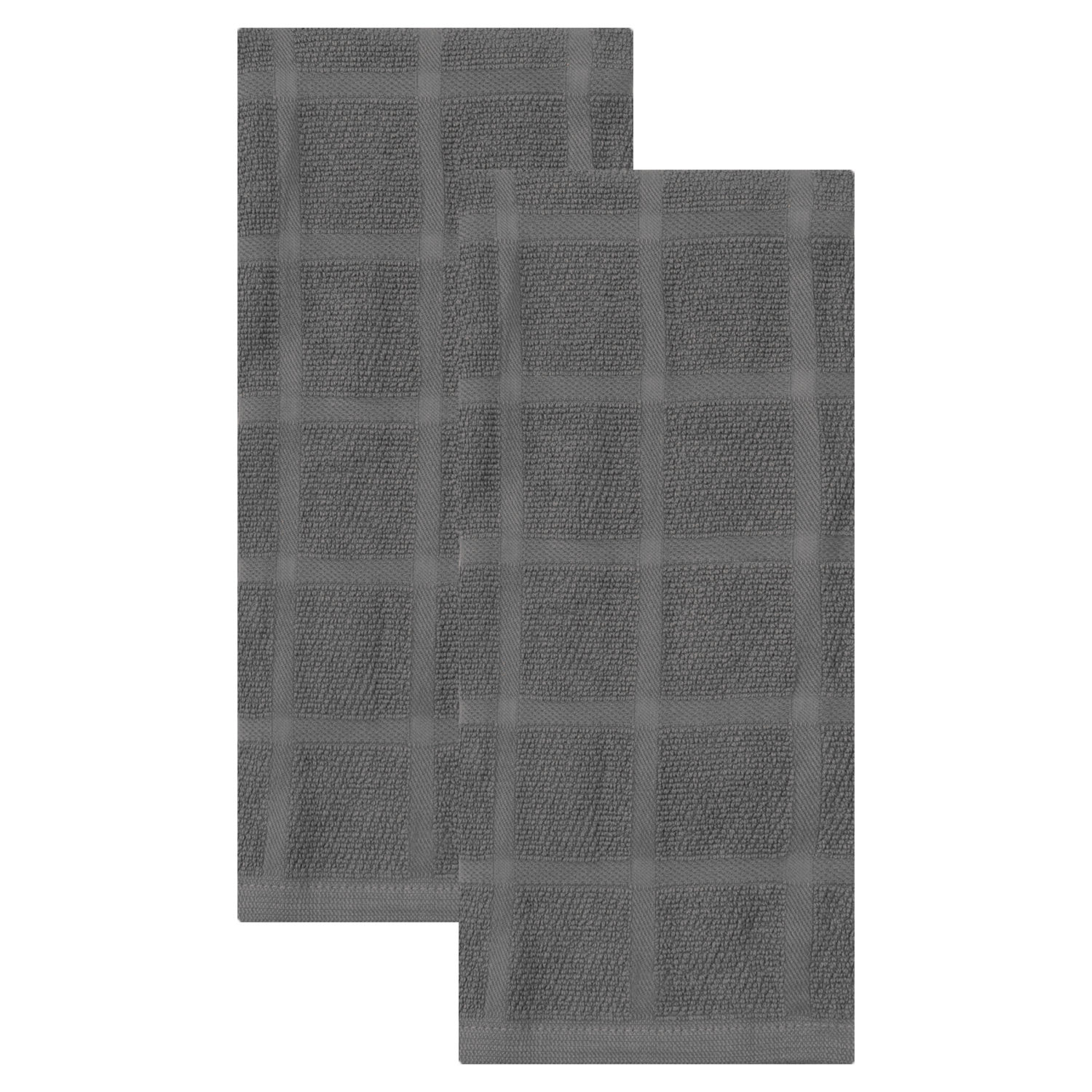 slide 1 of 1, Room & Retreat 2pk Solid Kitchen Towel Graphite, 2 ct