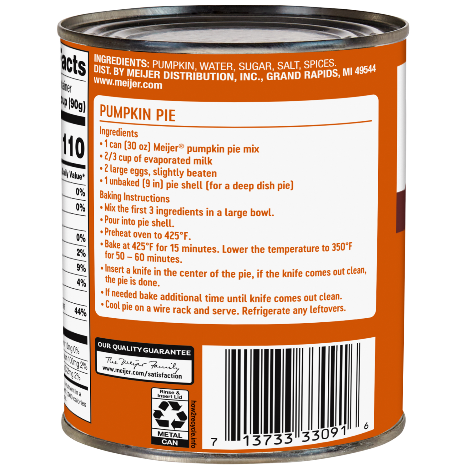 slide 3 of 3, Meijer Pumpkin Pie Mix, 30 oz