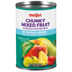 Meijer No Sugar Added Chunky Mixed Fruit, 15 Oz