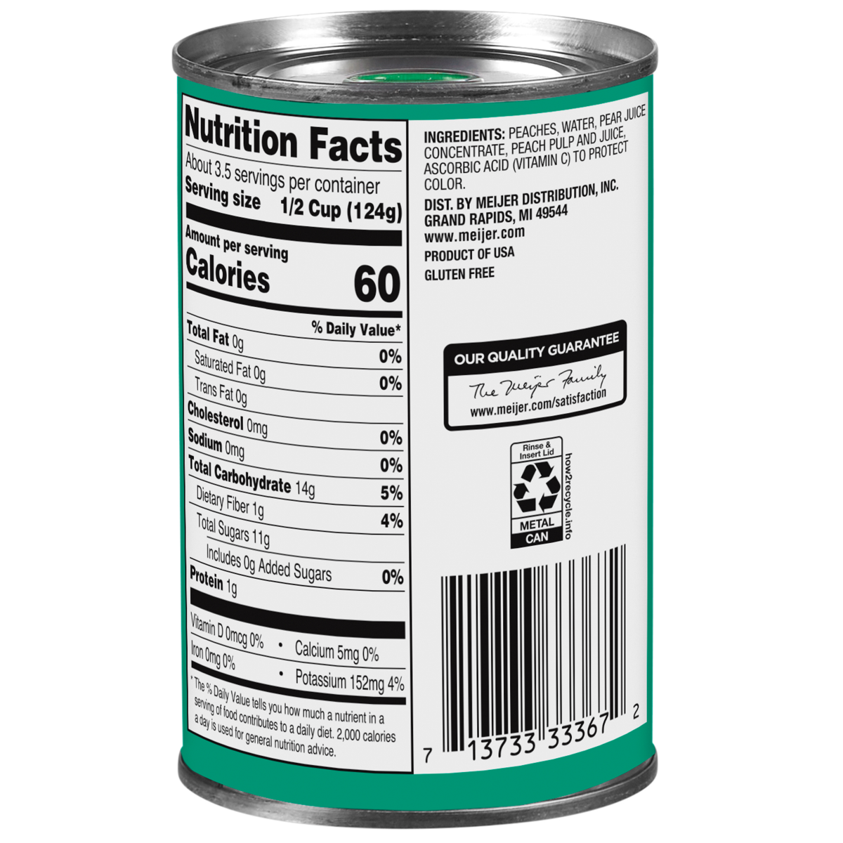 slide 2 of 2, Meijer Diced Peaches in 100% Juice, 15 oz