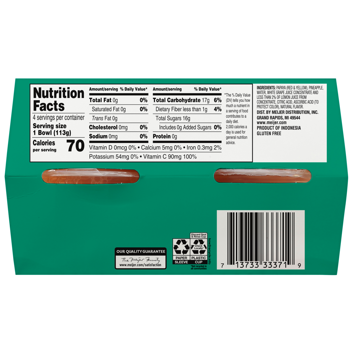 slide 2 of 2, Meijer Tropical Fruit in 100% Juice, 4 ct