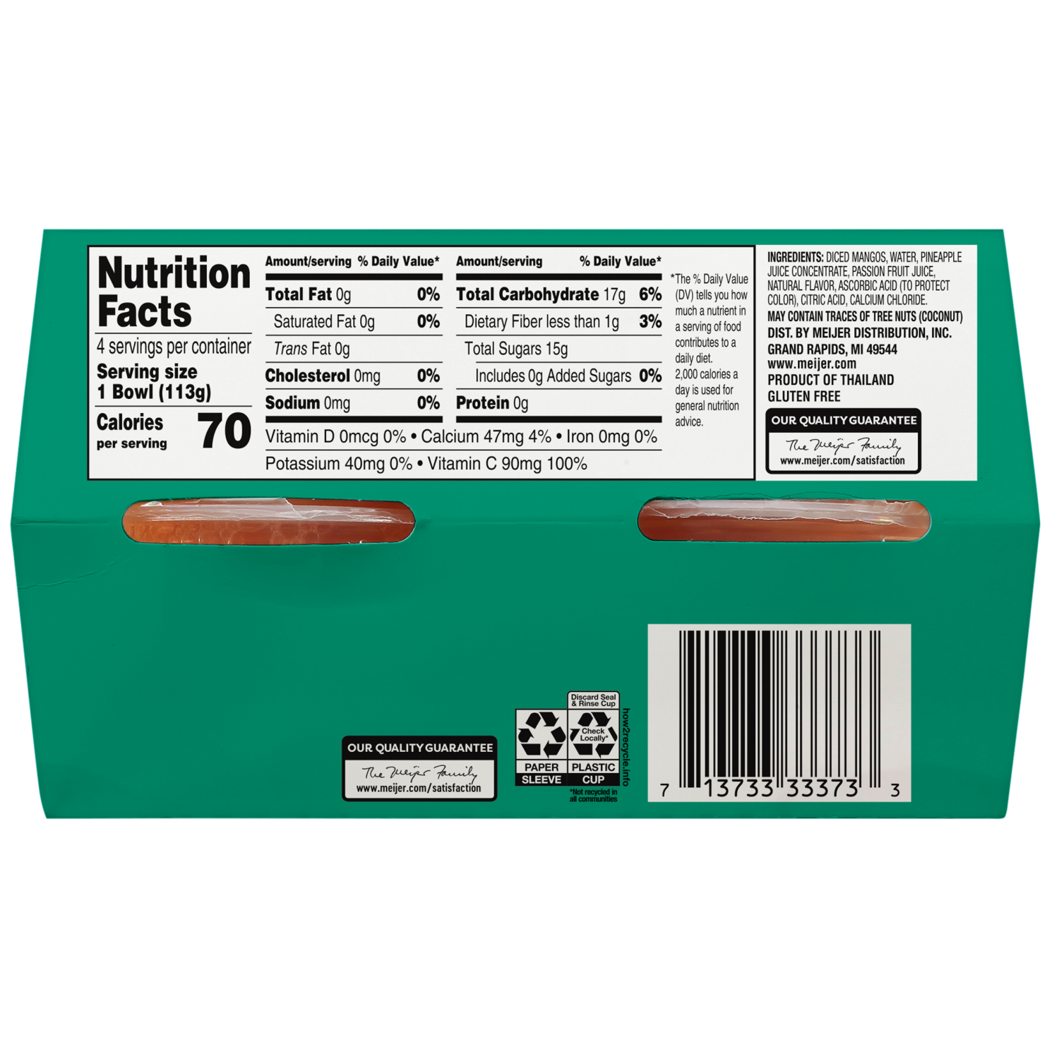 slide 2 of 2, Meijer Mangos in 100% Fruit Juice, 4 ct