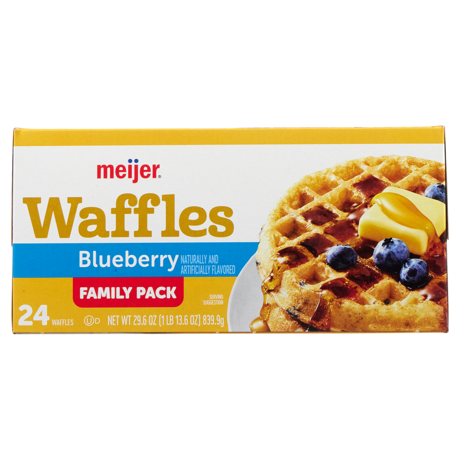 slide 3 of 6, Meijer Blueberry Waffles, 24 ct; 29.6 oz