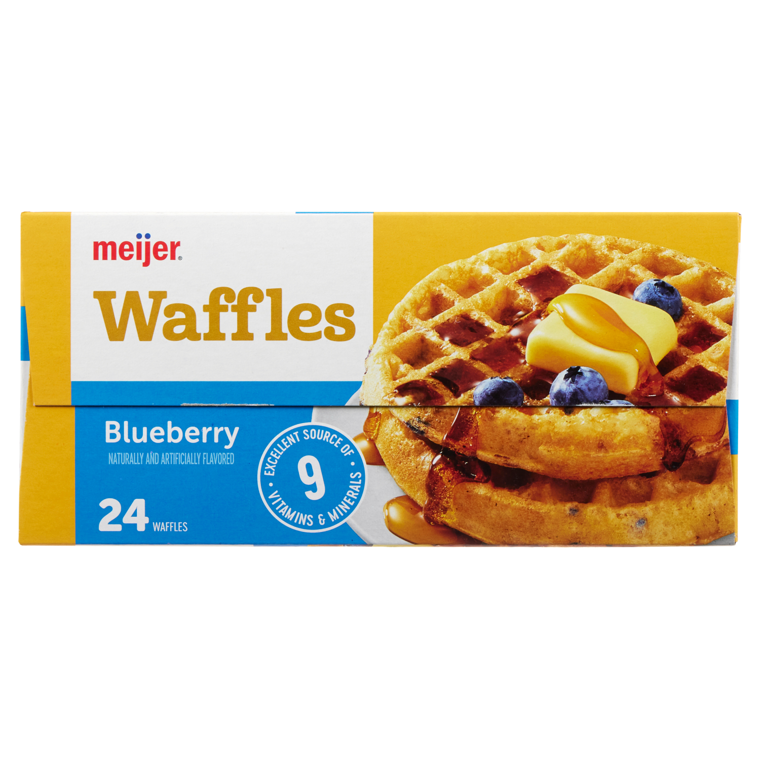 slide 4 of 6, Meijer Blueberry Waffles, 24 ct; 29.6 oz