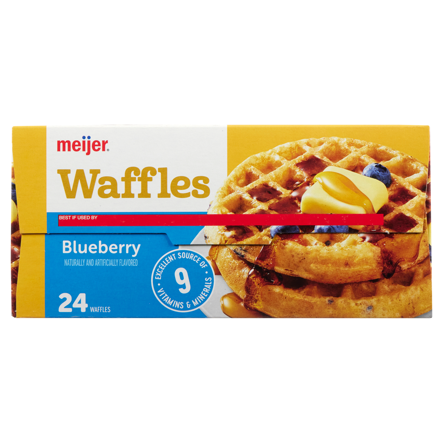 slide 5 of 6, Meijer Blueberry Waffles, 24 ct; 29.6 oz