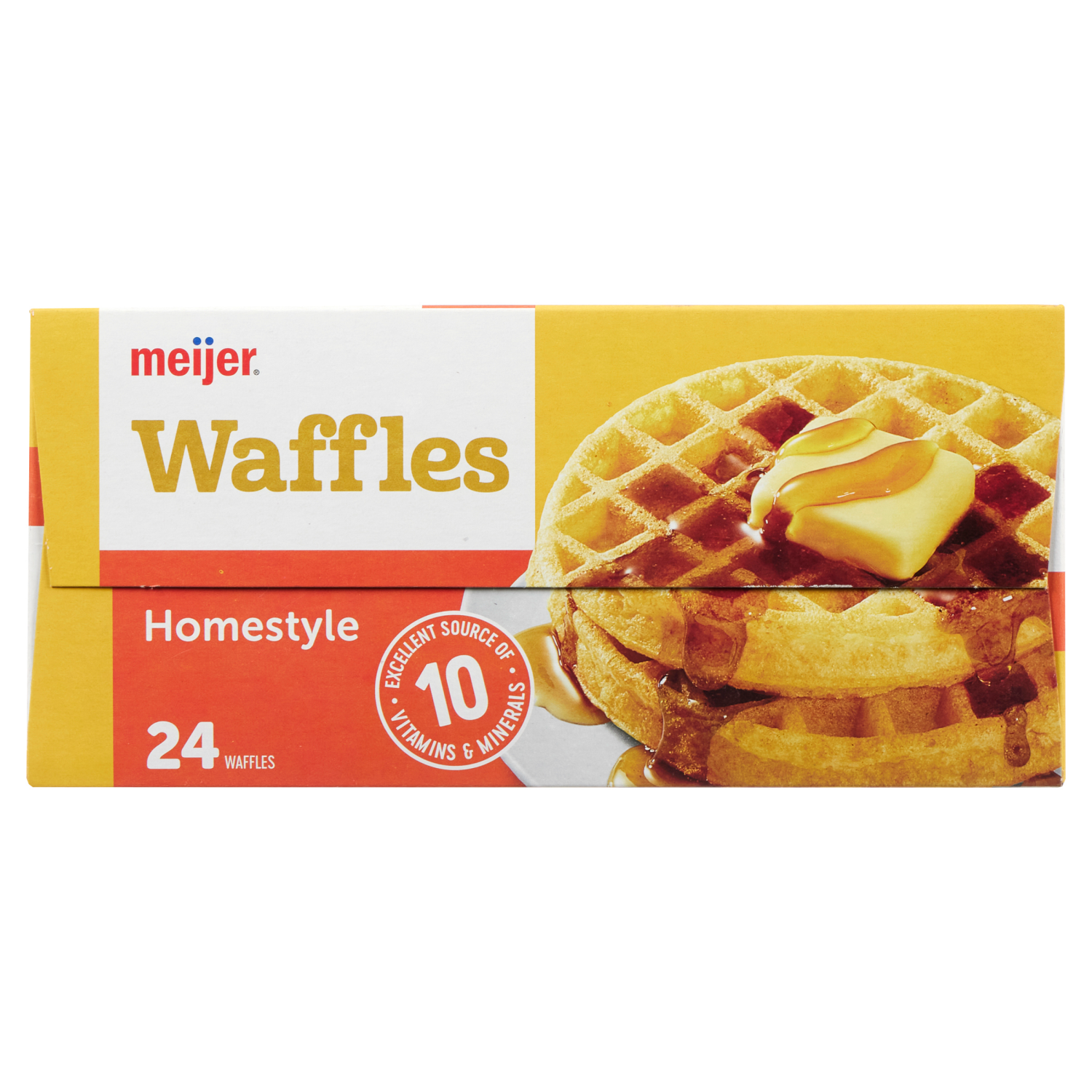 slide 2 of 4, Meijer Homestyle Frozen Waffles, 29.6 oz