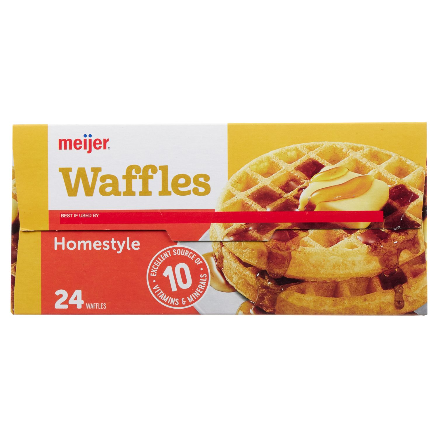 slide 3 of 4, Meijer Homestyle Frozen Waffles, 29.6 oz