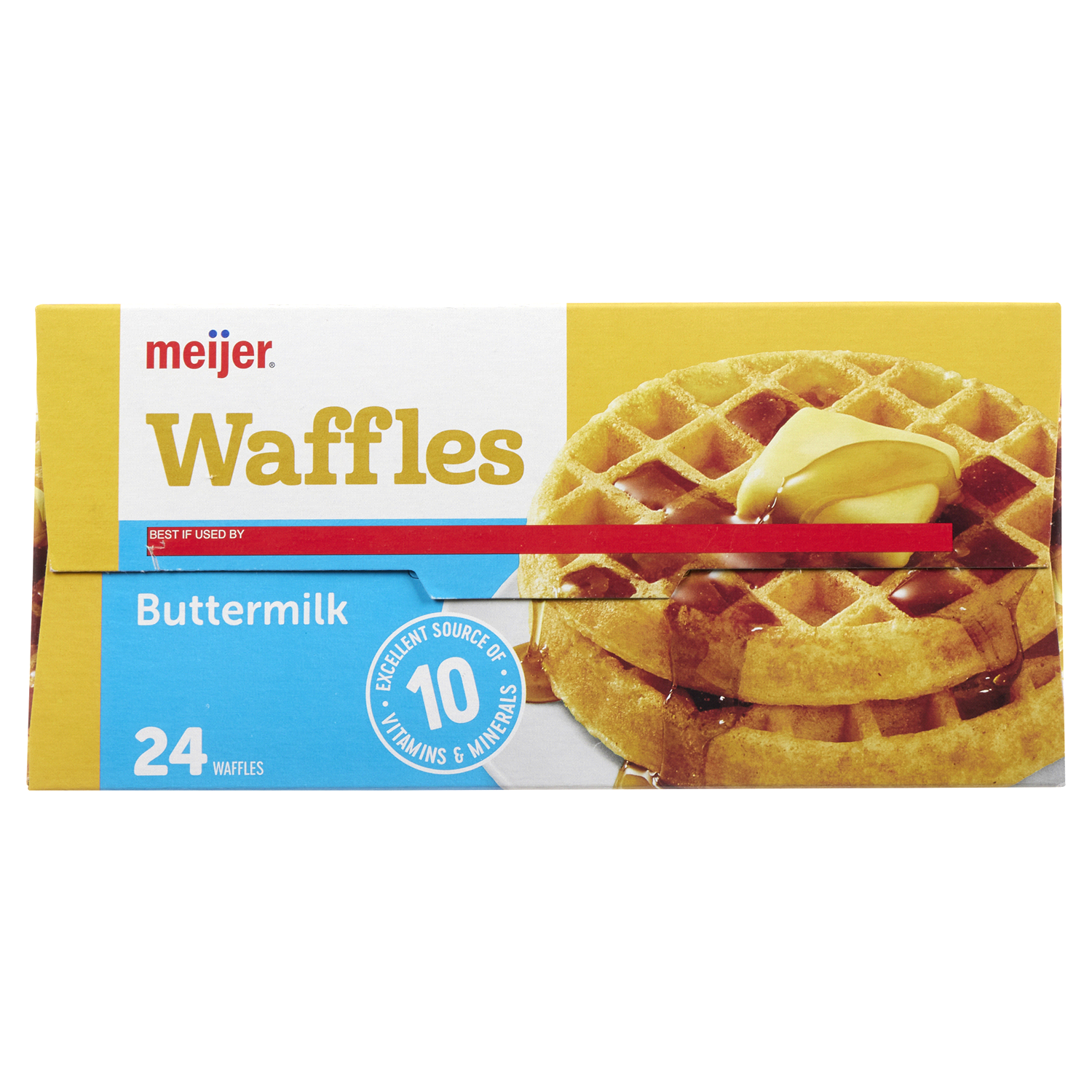 slide 3 of 4, Meijer Buttermilk Frozen Waffles, 24 ct; 29.6 oz