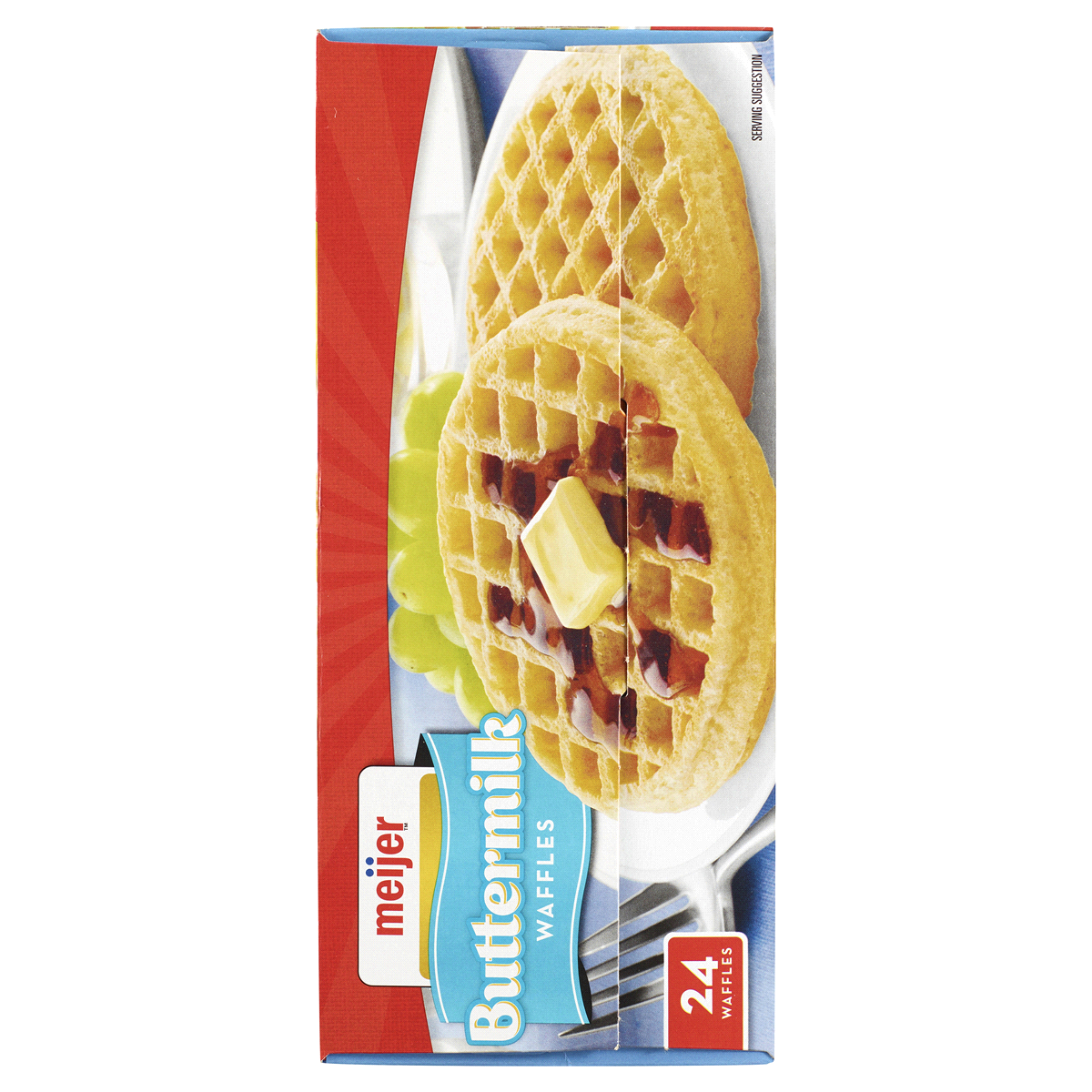 slide 4 of 4, Meijer Buttermilk Frozen Waffles, 24 ct, 29.6 oz