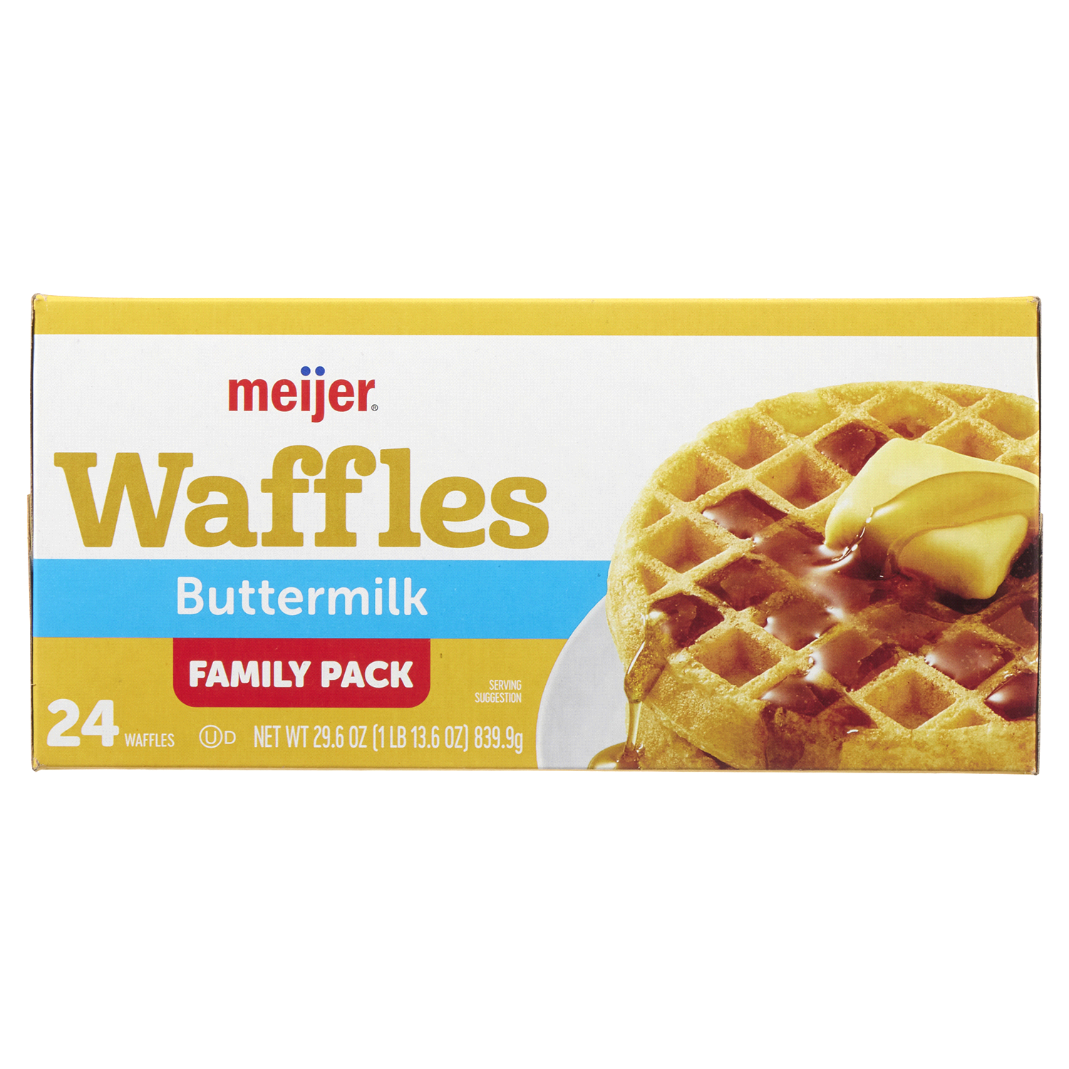 slide 4 of 4, Meijer Buttermilk Frozen Waffles, 24 ct; 29.6 oz