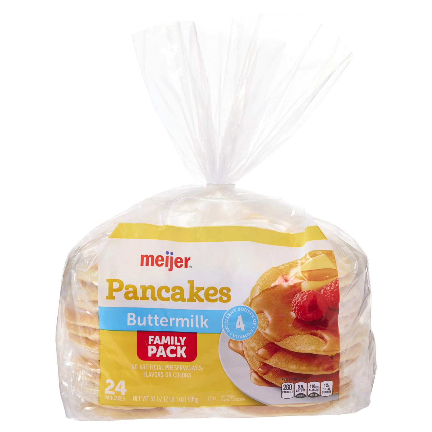 slide 1 of 4, Meijer Buttermilk Frozen Pancakes, 24 Count, 33 oz, 24 ct, 33 oz