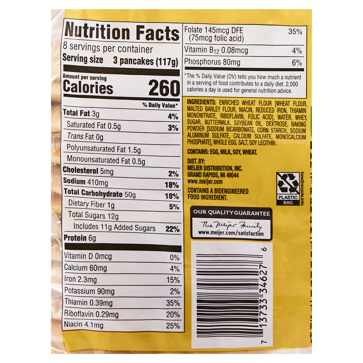 slide 4 of 4, Meijer Buttermilk Frozen Pancakes, 24 Count, 33 oz, 24 ct, 33 oz