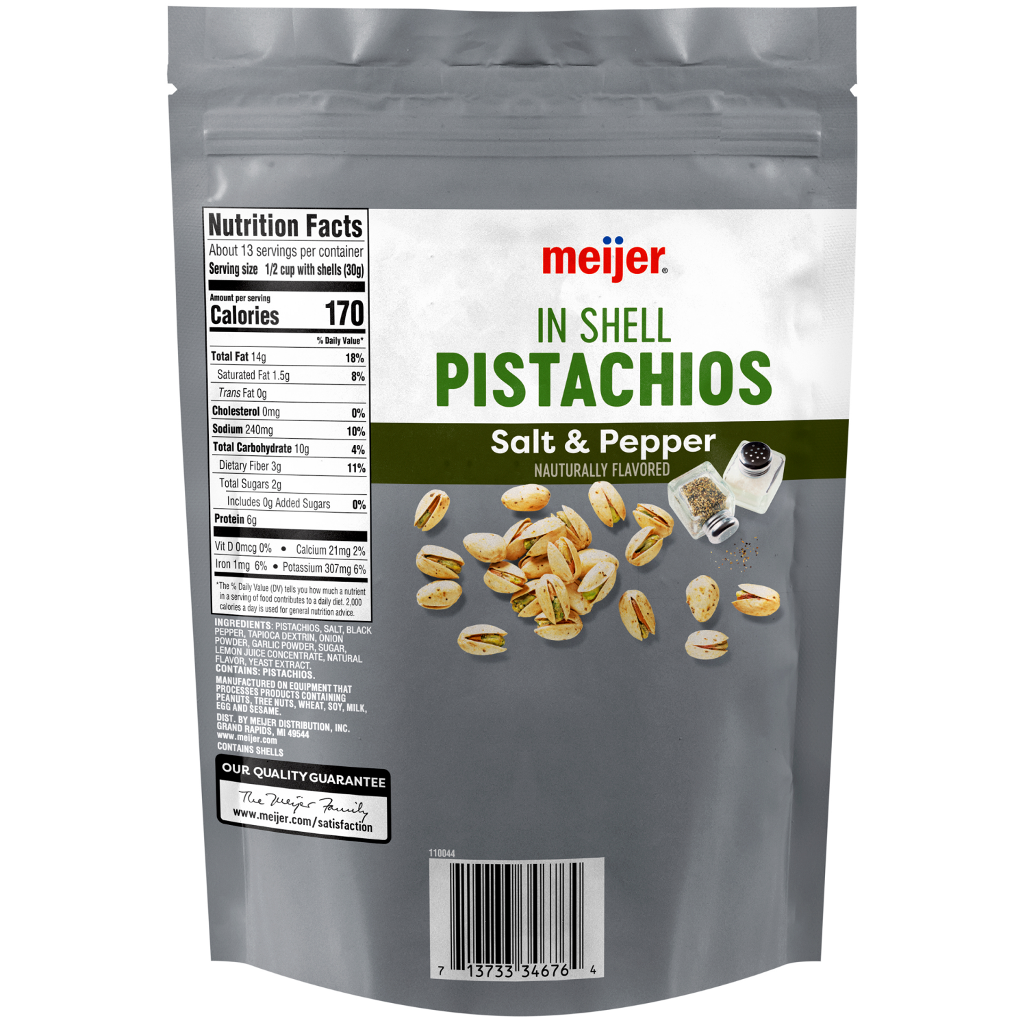 slide 2 of 2, Meijer Salt and Pepper Pistachios In Shell, 14 oz
