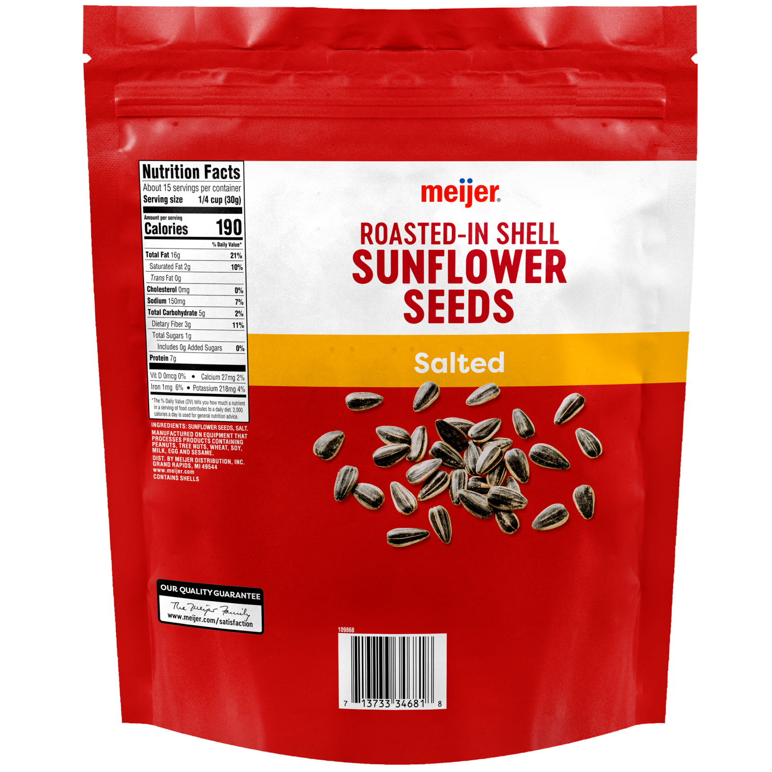 slide 2 of 2, Meijer Salted Sunflower Seeds, 16 oz
