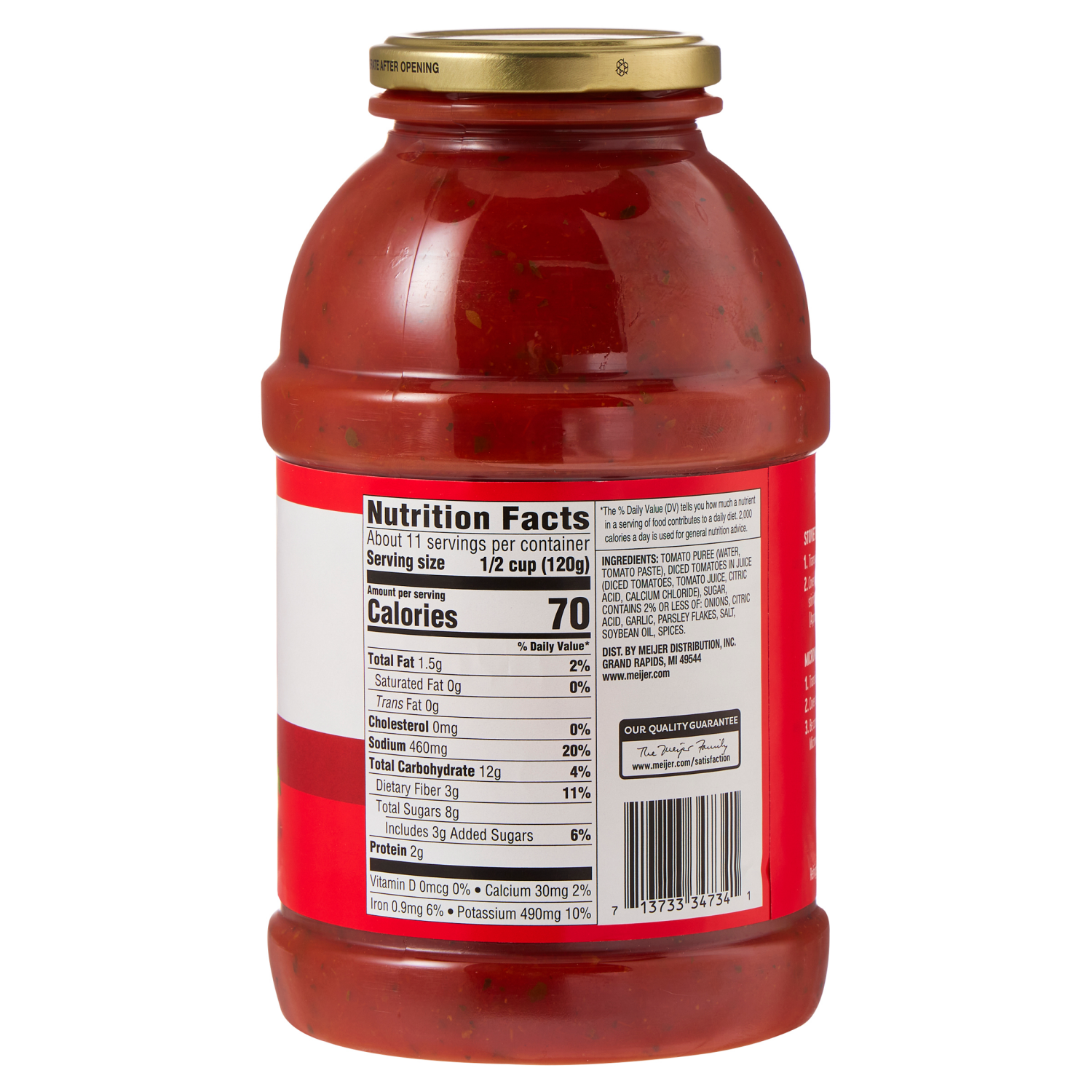 slide 2 of 2, Meijer Traditional Tomato Sauce, 45 oz