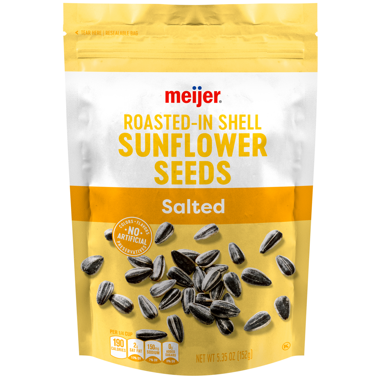 slide 1 of 2, Meijer Sunflower Seeds Salted In Shell - 5.35 oz, 5.35 oz
